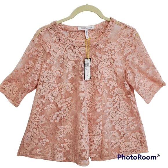 BCBGENERATION Floral‎ Lace Open-back Top Size XSMALL - Picture 4 of 16
